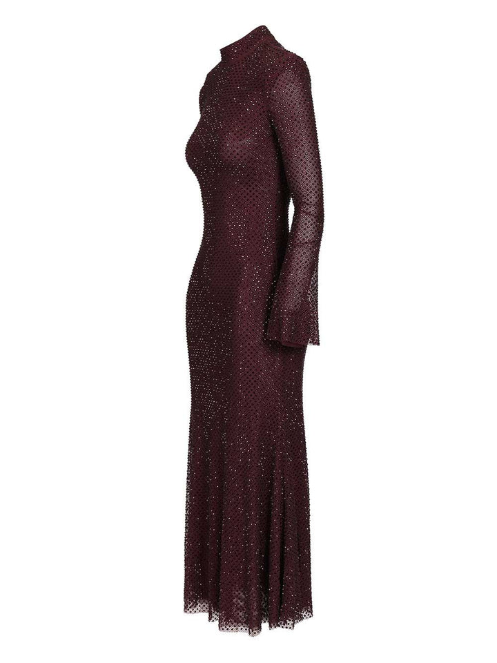 Self-Portrait Midi Dress Abiti - Bordeaux | ef9118e199358ba9eb66c2fc3903962d9b986faf