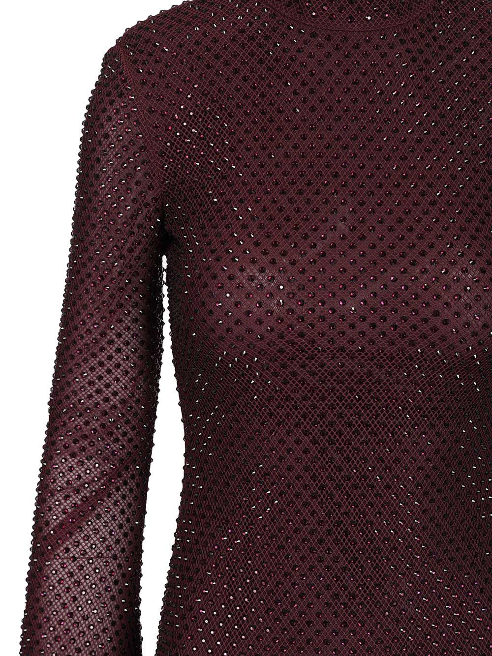 Self-Portrait Midi Dress Abiti - Bordeaux | d86533ec7e3b2844738e529af3c97c65a551721d