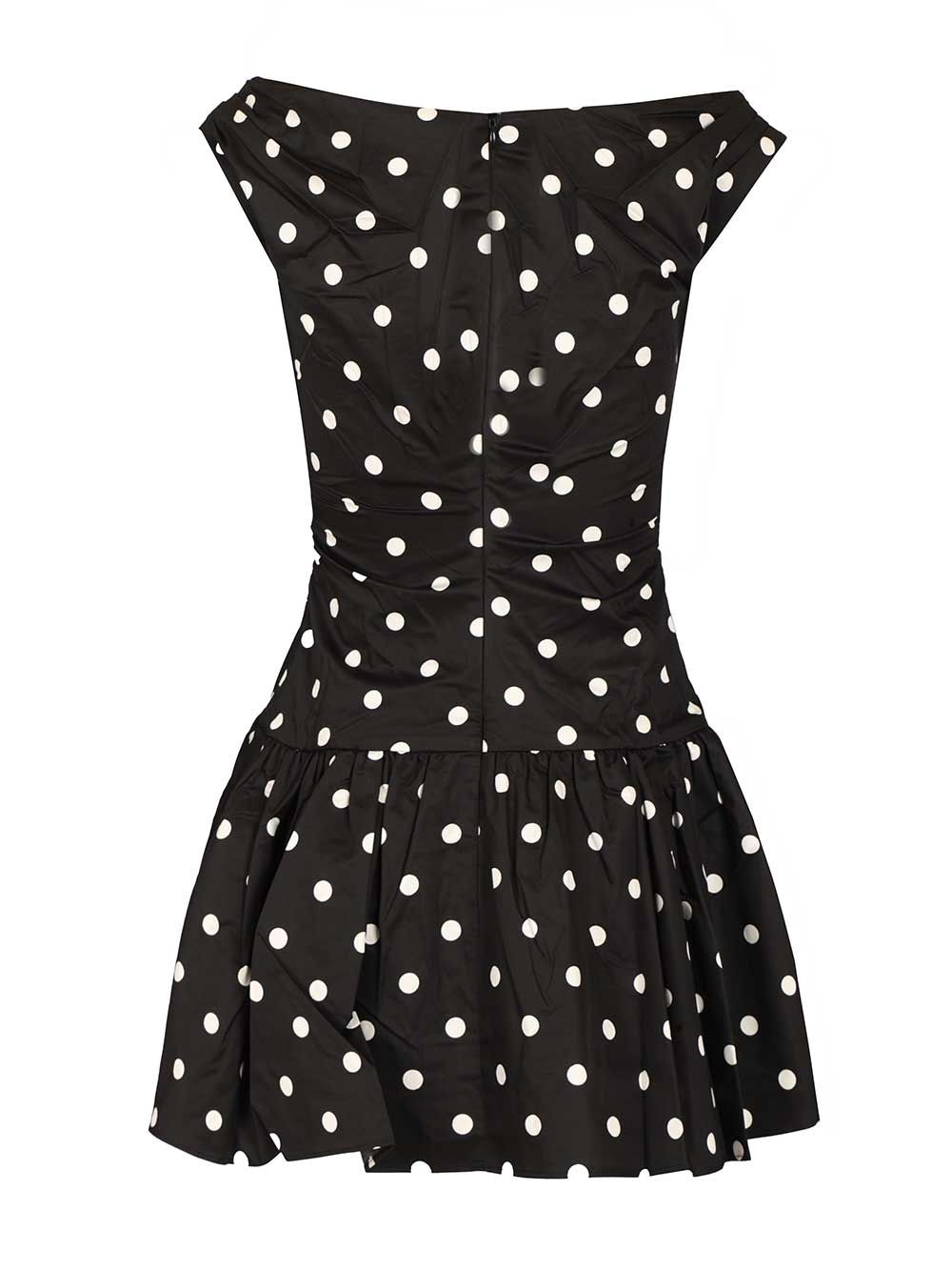 Self-Portrait Black Polka Dot Cotton Mini Dress Abiti - Nero | b84599bae19c90bdc1c6f1a7007c7ded28ab1897