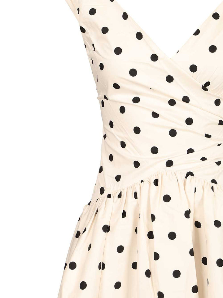 Self-Portrait Polka Dot Midi Dress Abiti - Bianco | 3e34d4e3864512493a49ee123a1c86d5c6a45749