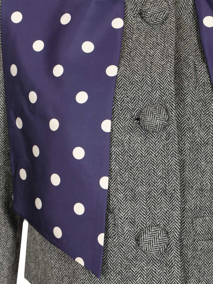 Self-Portrait Grey Herringbone Scarf Detail Jacket Giacche - Grey | 8ba1e82de6367bdb73c81fb8e235258c8d74a82c