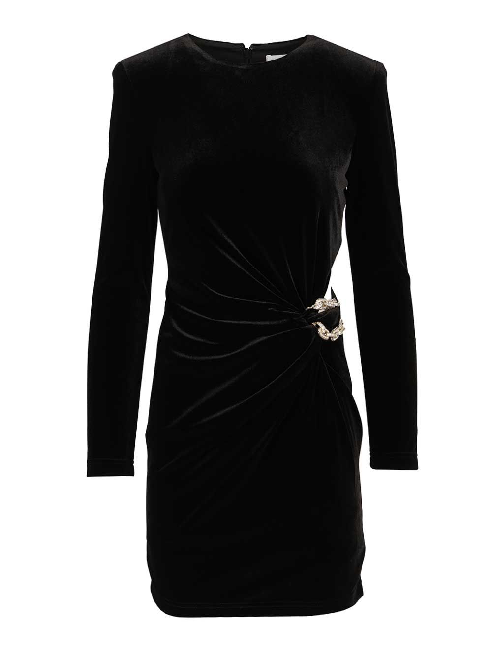 Self-Portrait Black Velvet Embellished Mini Dress Abiti - Nero | c82be33473860da6fed9eaac033d470044854ec3