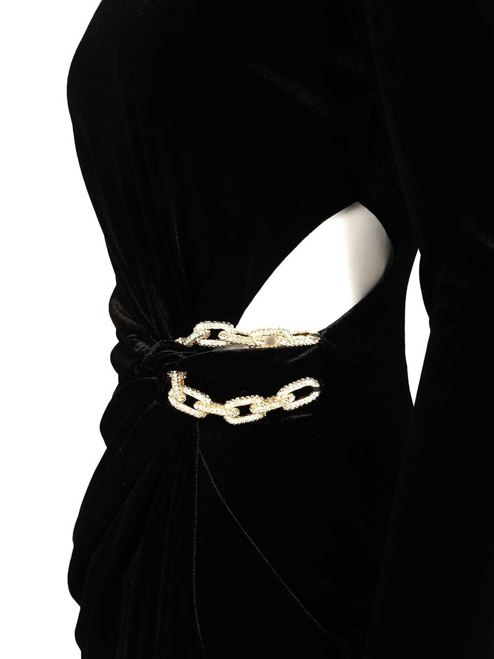 Self-Portrait Black Velvet Embellished Mini Dress Abiti - Nero | ce06c29fa05e834652b055a730d1ddf52e1268c6