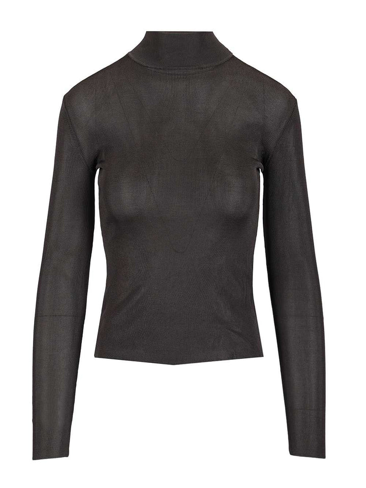 Self-Portrait Grey Viscose Knit Top Knitwear - Grey | 2e98b4cd24bebaf5c225130b0fe43e83dae62a78