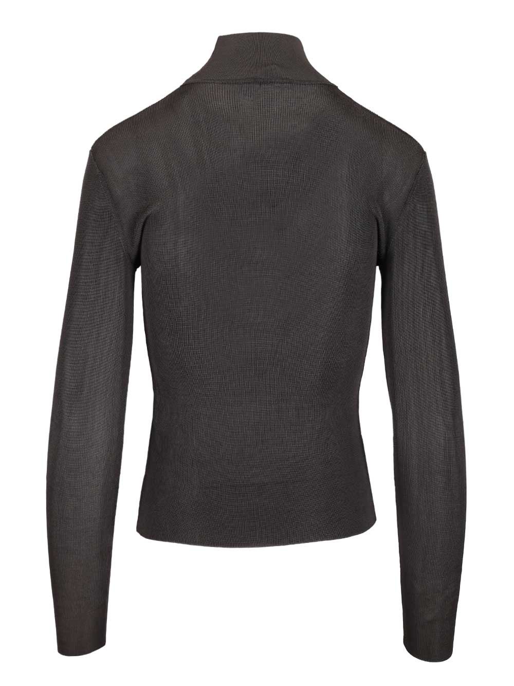 Self-Portrait Grey Viscose Knit Top Knitwear - Grey | 48850a4c8af1f3745e8f0debc0c06da36245dcbd