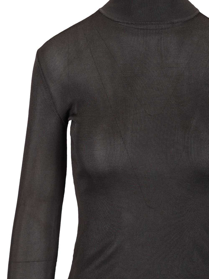 Self-Portrait Grey Viscose Knit Top Knitwear - Grey | e16a464358192555d441af279b23d9d3c2b877b1