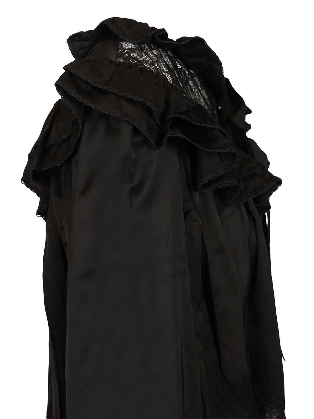 Self-Portrait Black Viscose Lace Blouse Shirts - Nero | f7dc39362aa0ca9116a49d74e692889409c3d6f6