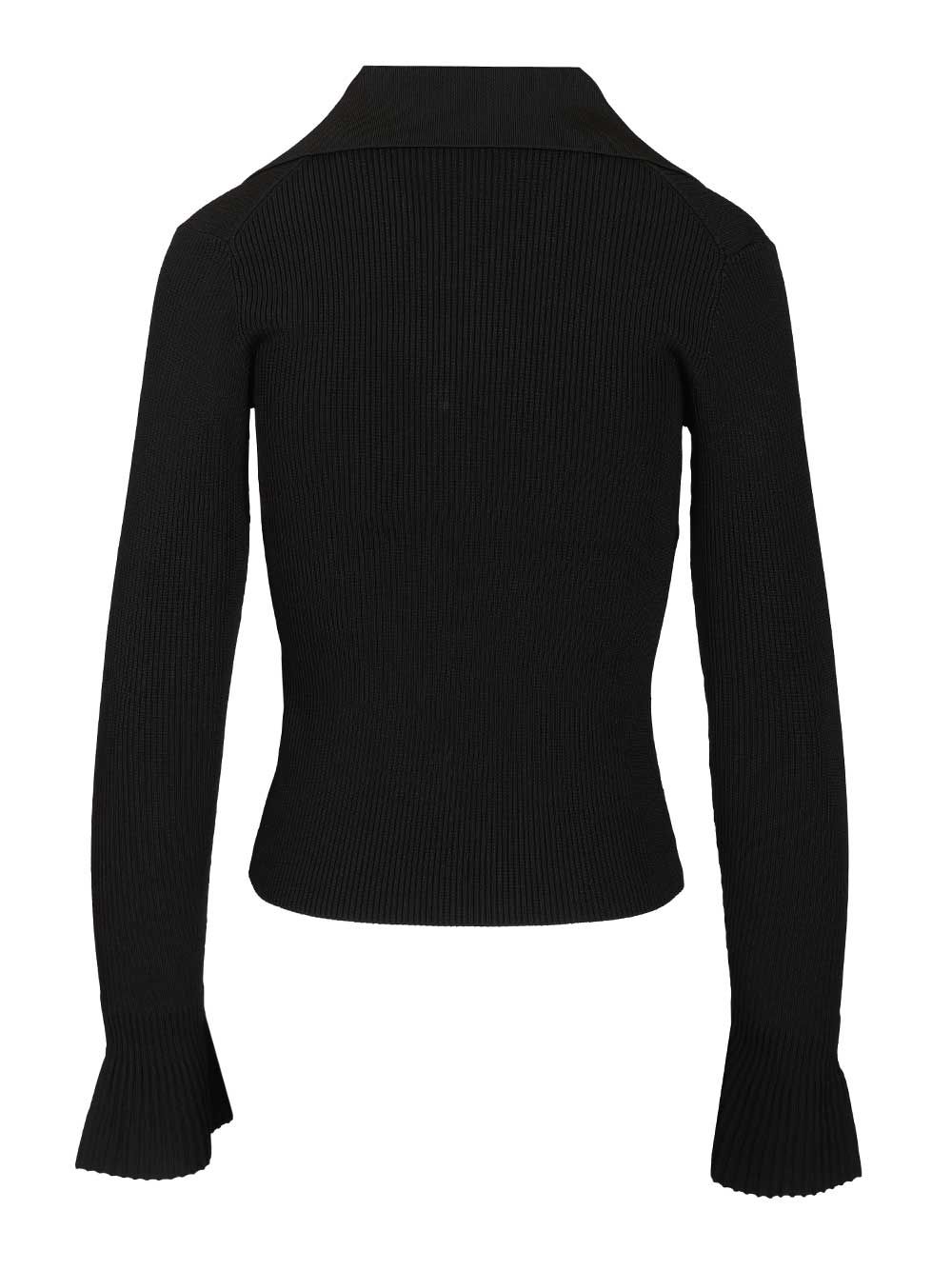 Self-Portrait Button-Up Sweater Knitwear - Nero | f639cd4f378044b915c404b2bbb5fd113c038b29
