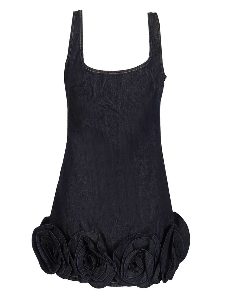 Self-Portrait Indigo Denim 3d Flower Mini Dress Abiti - Blu | 5f62ca1fe0b24df809f714be02d1cab843c283b9