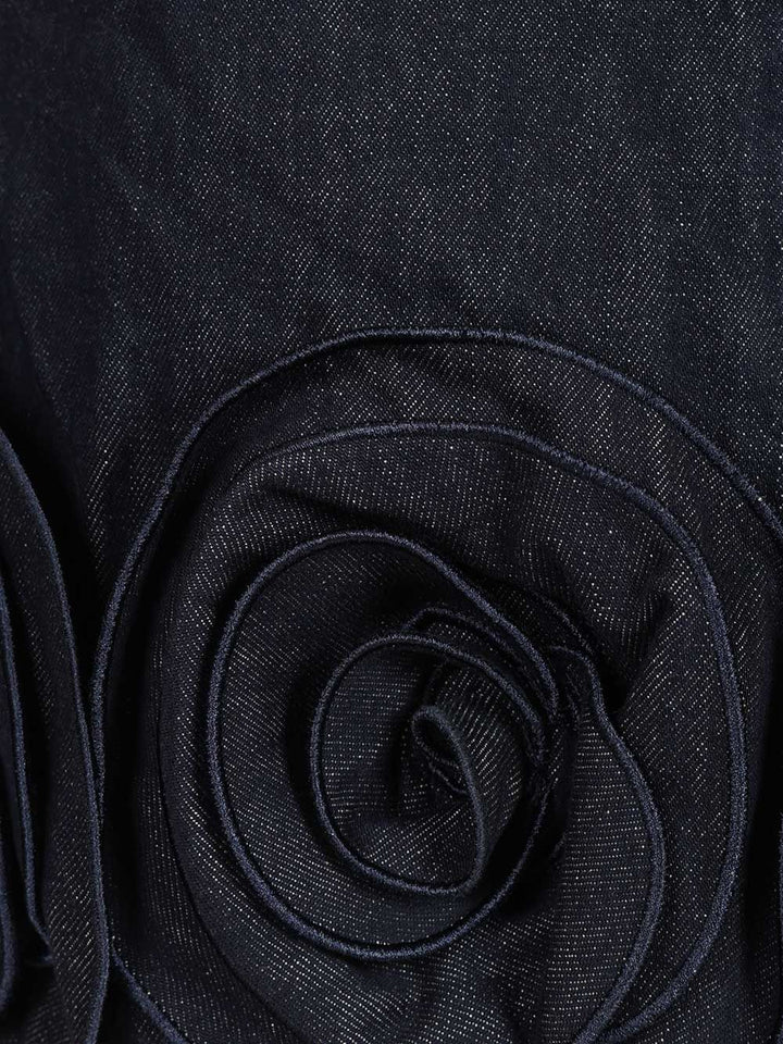 Self-Portrait Indigo Denim 3d Flower Mini Dress Abiti - Blu | 641b385fb8f6e709ad86ba8412214d6e0de9a0fc