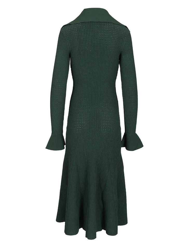 Self-Portrait Green Keyhole Knit Midi Dress Abiti - Verde | 4345c5d07e46ed5ee30baf18b15a77c664dbc07a