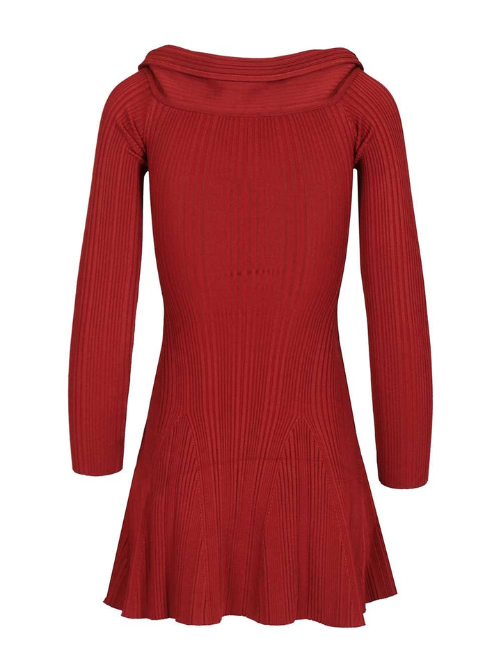 Self-Portrait Knit Mini Dress Abiti - Bordeaux | 0c43635bd6e572d3c7442ff246f51d0314a48e86