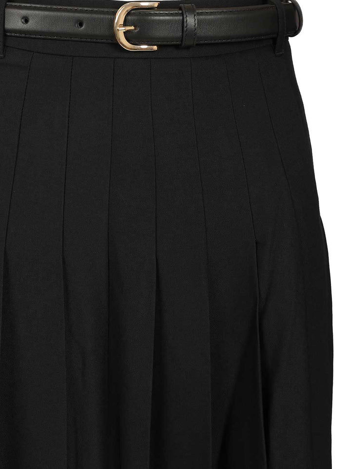 Self-Portrait Black Pleated Twill Maxi Skirt Gonne - Nero | 6271dd66c93f5c75579f01b978fe96b5a7771b23