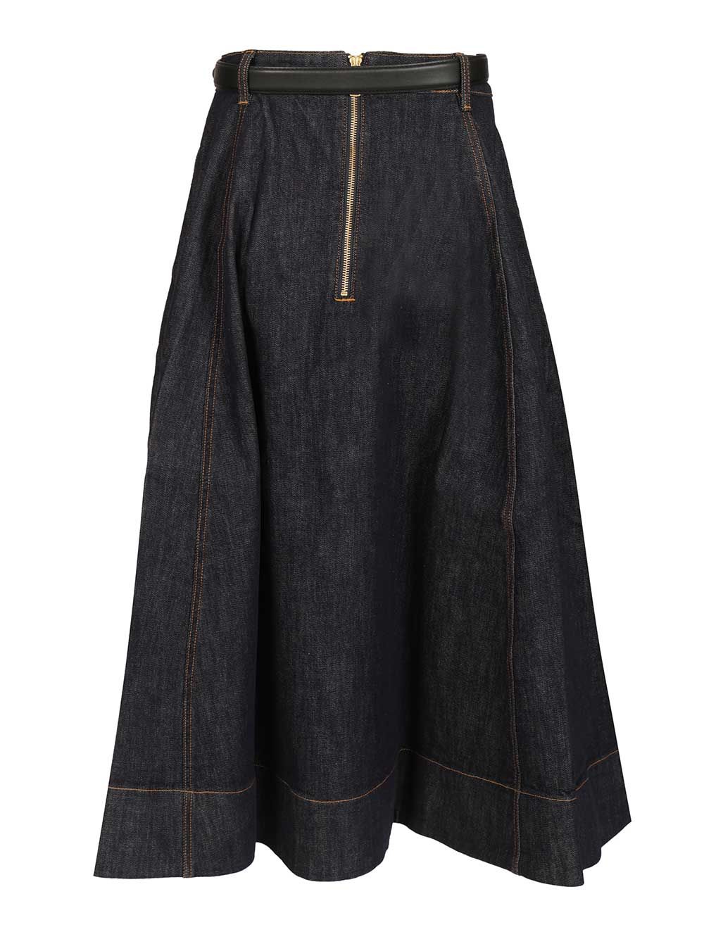 Self-Portrait Denim Midi Skirt Gonne - Blu | 142b269878d22e44d1e46c57b3d93480256b0f9c