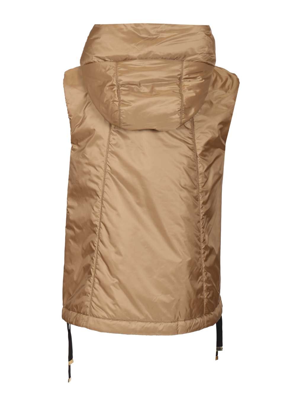 Max Mara The Cube Padded Vest With Hood Coats - Marrone | ffca2188fb96bd9d18cf1e565df3971ee9f0d20c