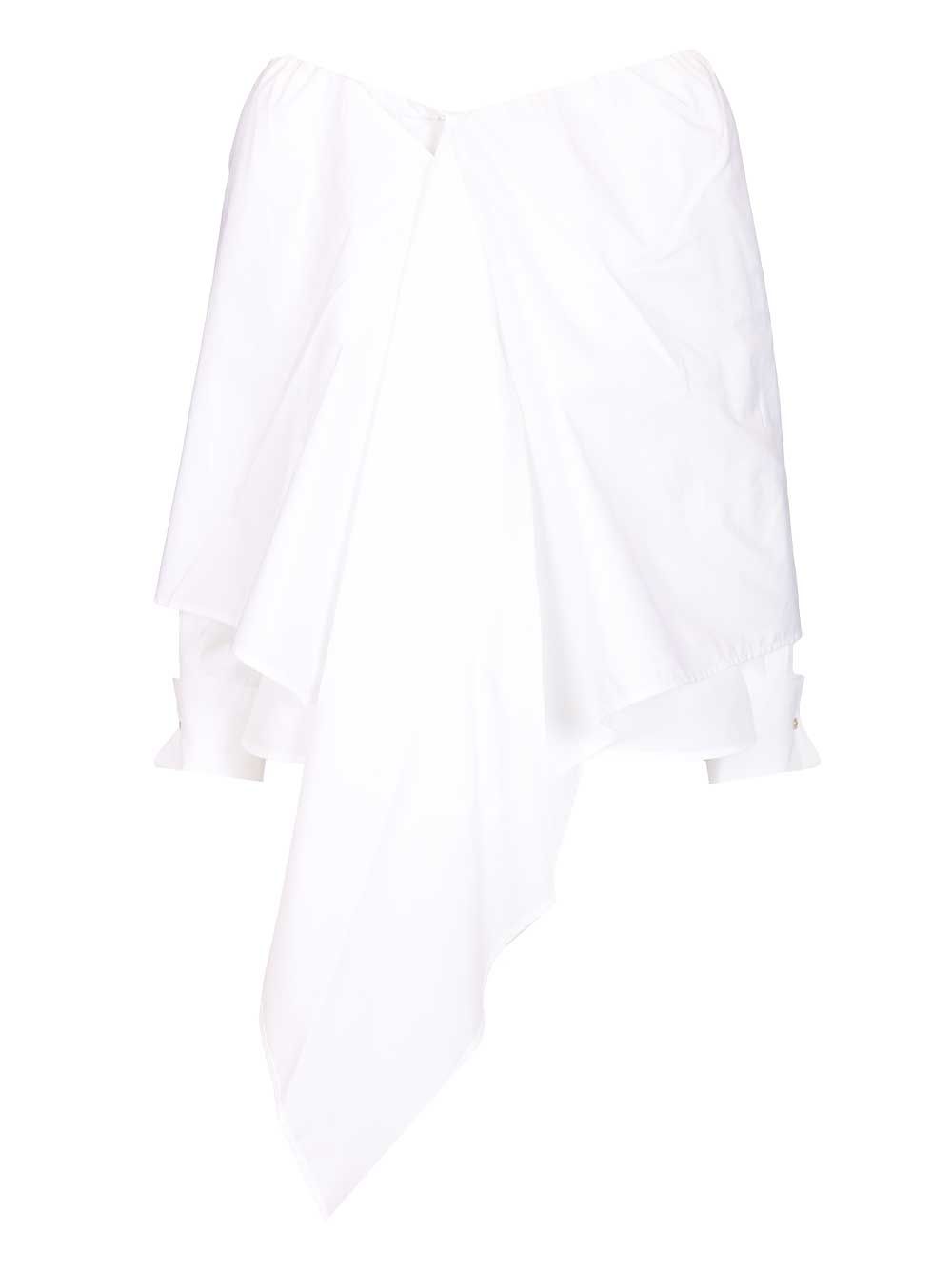 Max Mara Blouse With Stole Shirts - Bianco | 9d4cf23879208b2f6bf3b51903c7a7fca1729fa5