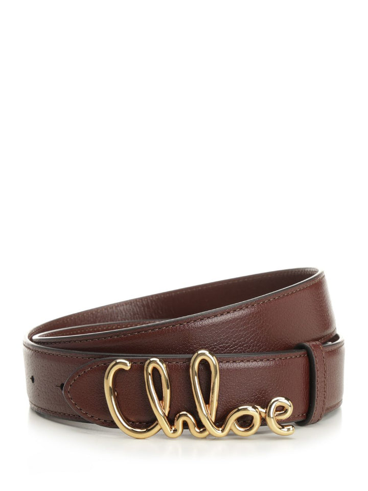 Chloe' Chloé Iconic Leather Belt Gioielli - Marrone | 18477224664a2127e87fab39fc5f509ddc21ff77