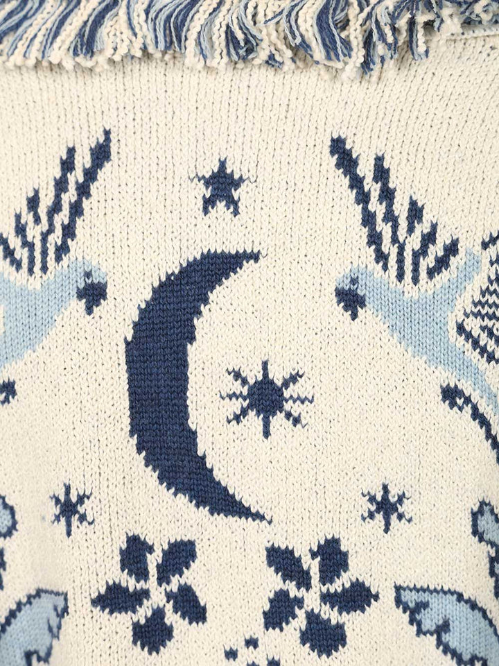 Alanui Echoes Of The Island Knitwear - Bianco | d0308cb21f8649f12ff59950f233cf395804a130