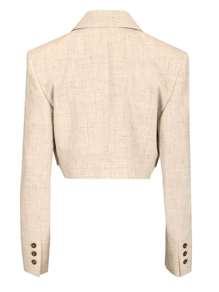 Vivienne Westwood Double-Breasted Cropped Blazer Giacche - Beige | b618e7d33787289cdf7cee9768fed6cb72c25396