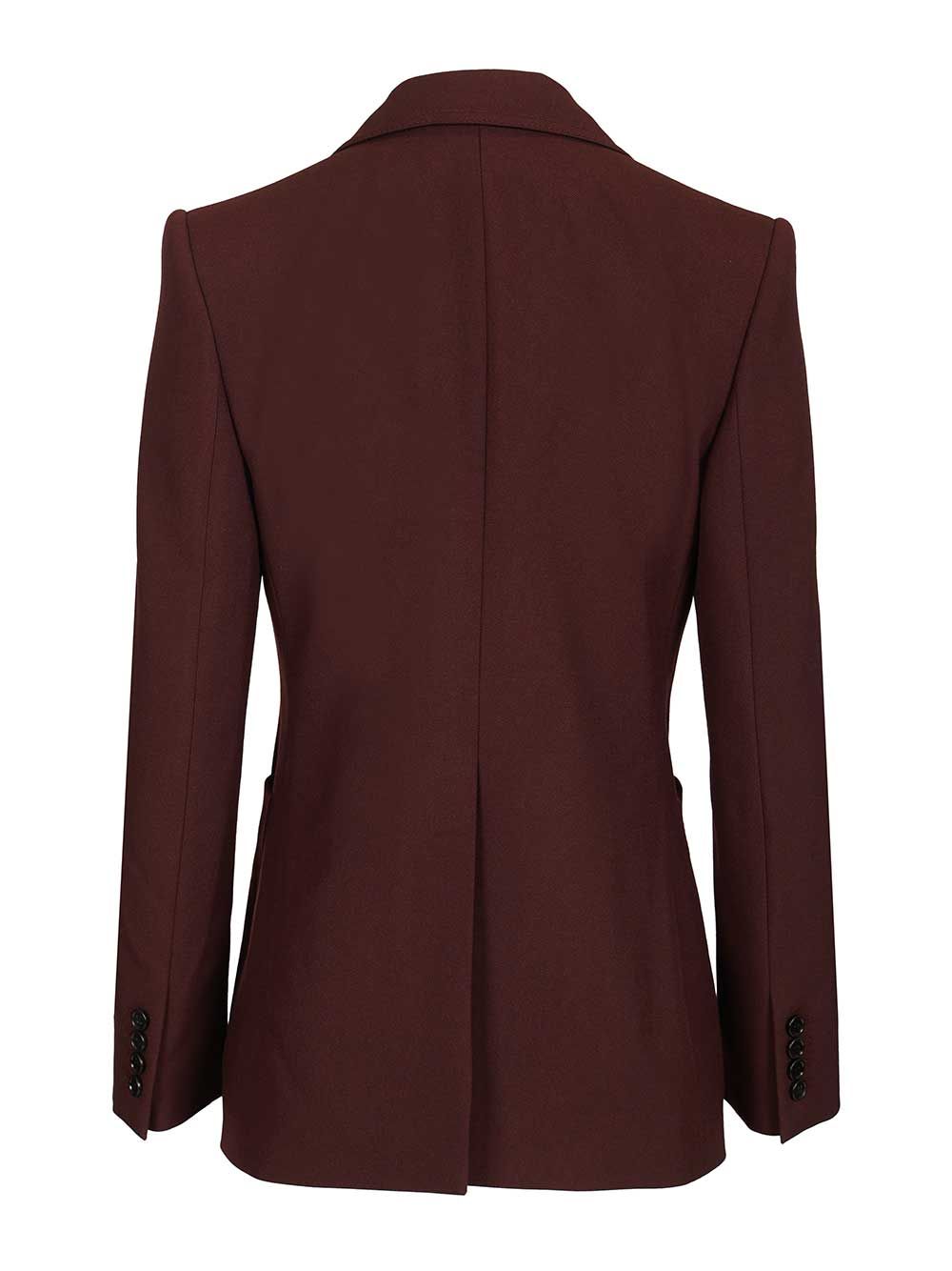 Chloe' Tailored Single-Breasted Jacket In Wool Gabardine Giacche - Bordeaux | c2fdcec70b98e577d45bb9e3d1ec34ca45dfd0f1