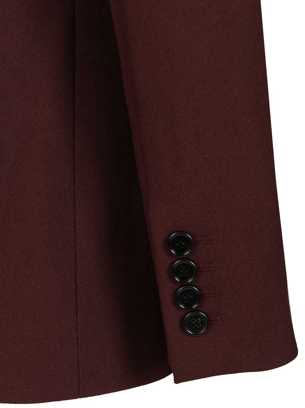 Chloe' Tailored Single-Breasted Jacket In Wool Gabardine Giacche - Bordeaux | c01ca4527fbadd93b47a5f6d8bc378bd74be929a