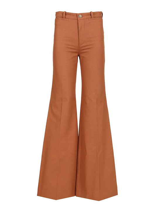 High Waist Wide Leg Pant Trousers Arancione
