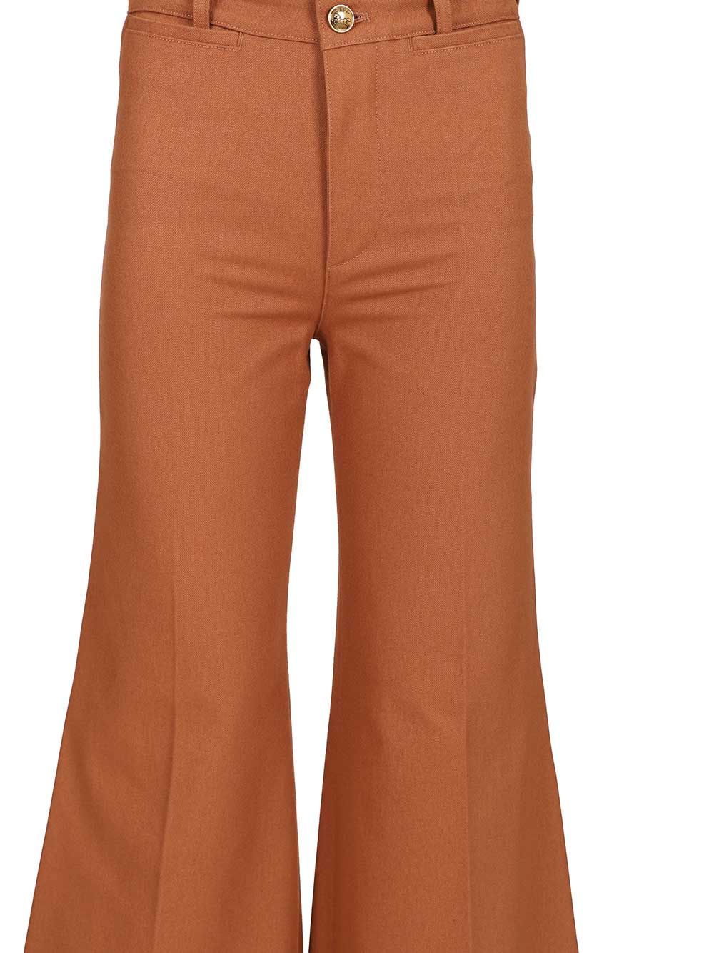 Chloe' High Waist Wide Leg Pant Trousers - Arancione | 89afc18b7f6263df20234b0922919fb063f2754d