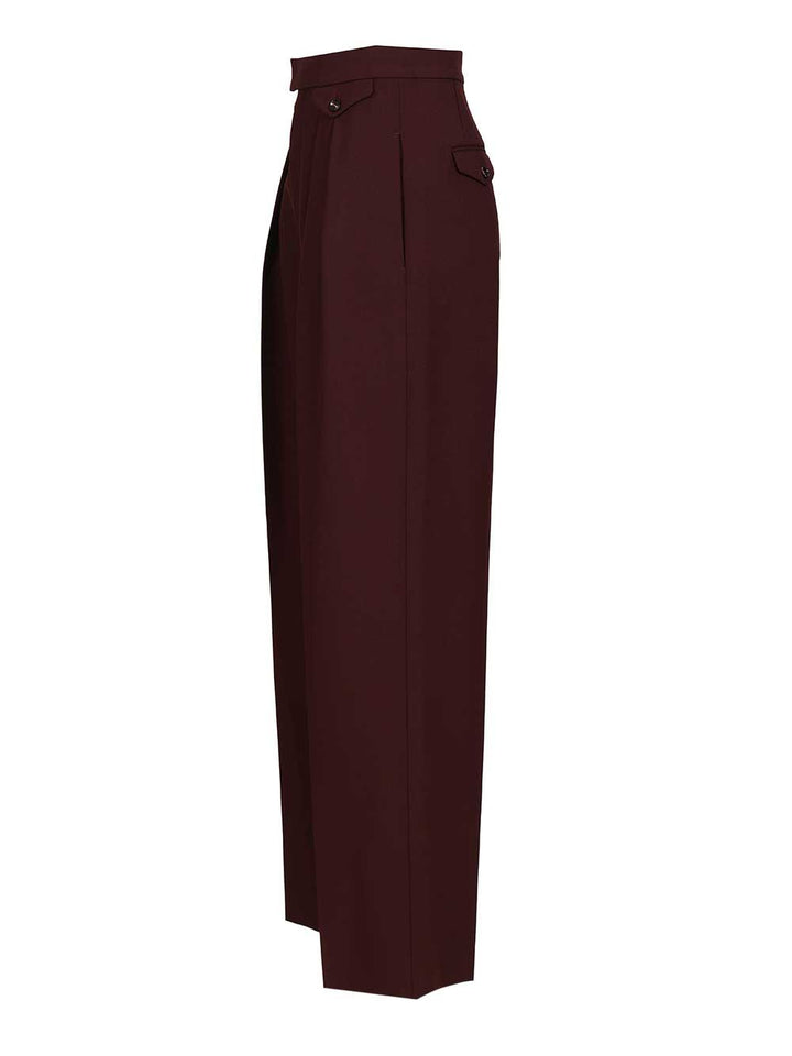 Chloe' Suits Pant With Waist Pleats Trousers - Bordeaux | a61f0eb8c0715d51a7f0e678d64c2b25d448ed05