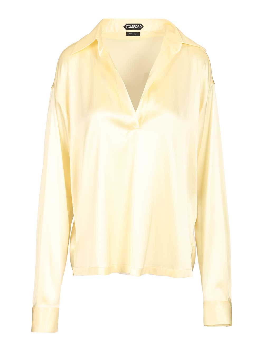 Tom Ford Silk Polo Shirt Shirts - Giallo | 8dcc0beed0d667caed3d11674101dea3a84f969b