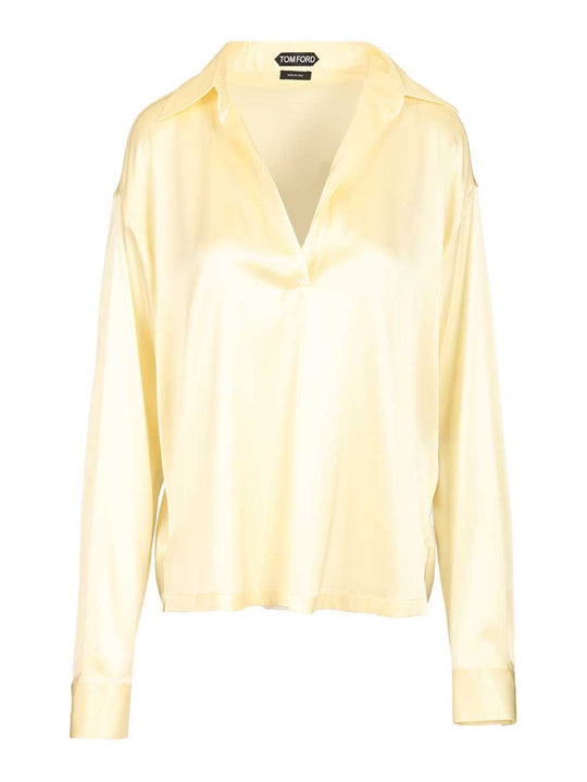 Silk Polo Shirt Shirts Giallo