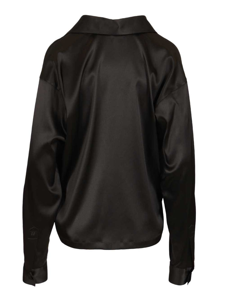 Tom Ford Silk Polo Shirt Shirts - Nero | c456a0cb972214f07ad71eaa01b20caa4d55950a