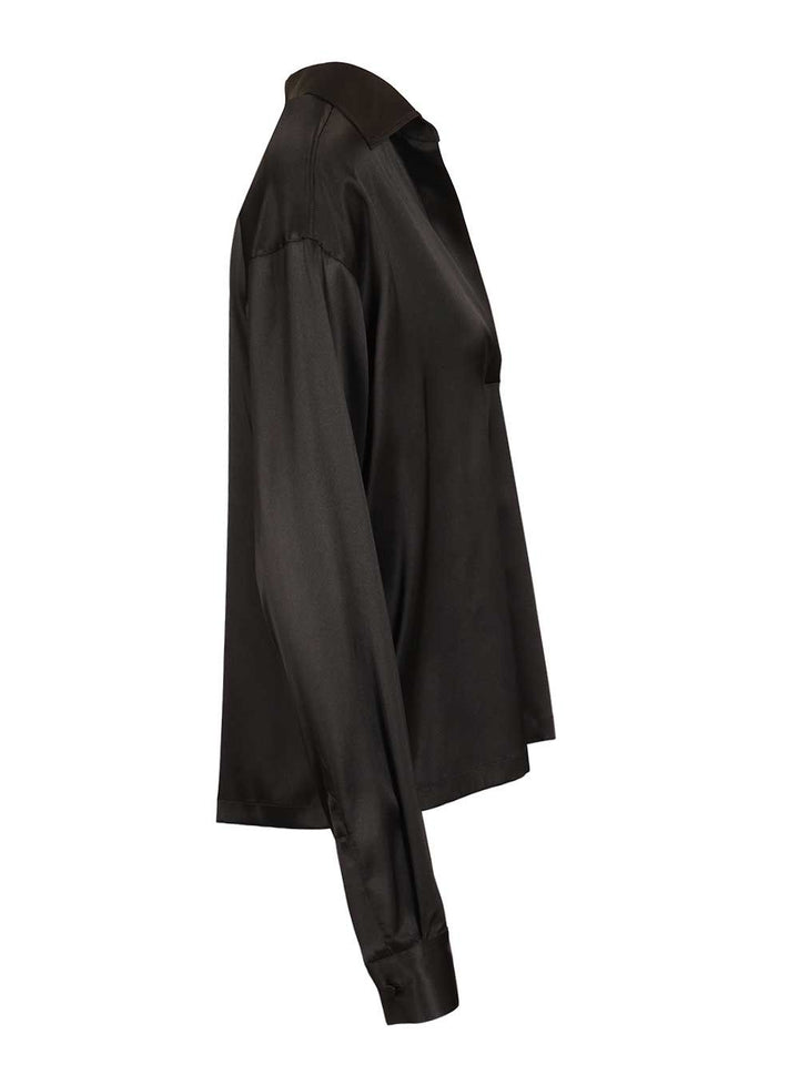 Tom Ford Stretch Silk Satin Polo Shirts - Nero | d6fd9bd3b3e76392d3a1662e7d40a6fc5c01a1bd