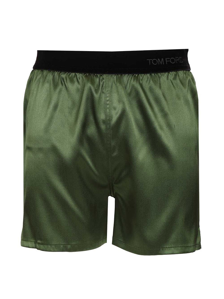 Tom Ford Stretch Silk Satin Pj Shorts Trousers - Verde | 7d516927154fbdced9133a4bc244f3f875afb7dd