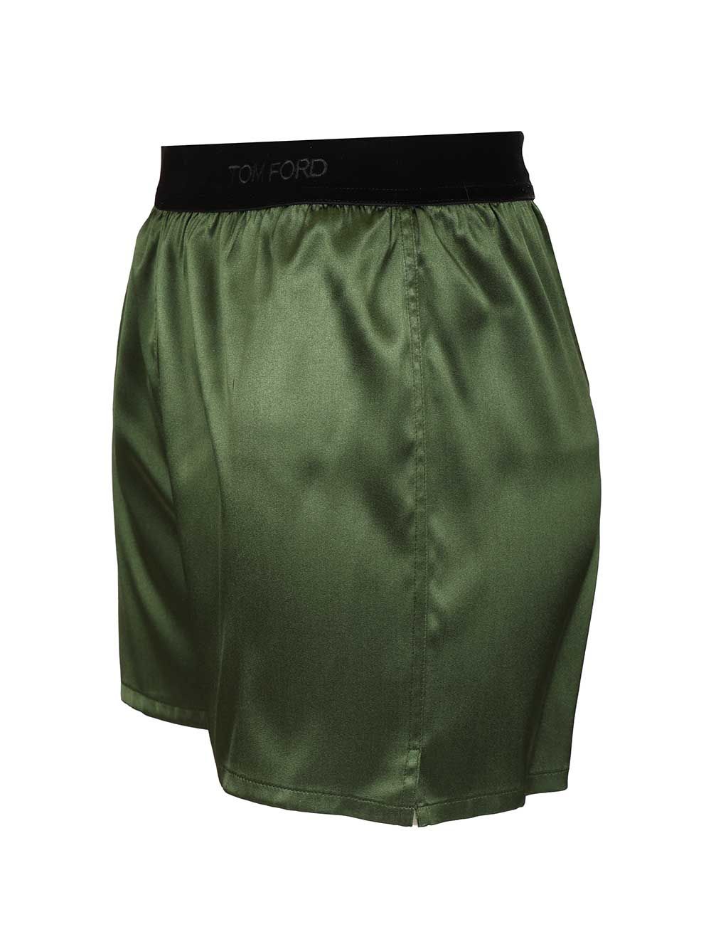 Tom Ford Silk Satin Shorts Trousers - Verde | e98c52fea1c1d3f5921c4b69424c8b90b6dbe227