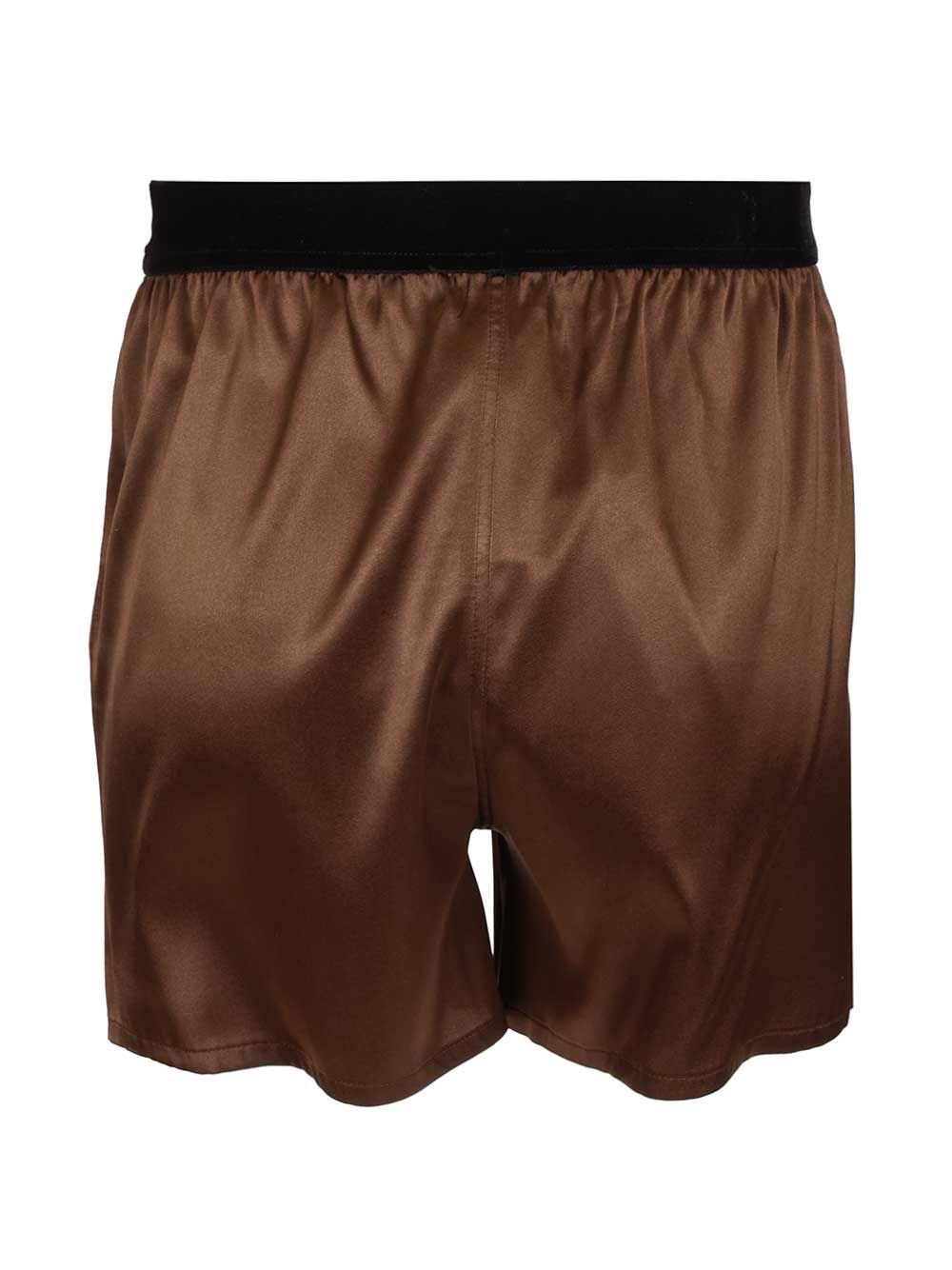Tom Ford Silk Satin Shorts Trousers - Marrone | 2589f56802be146c96f3f98b66adad87d1b985c1