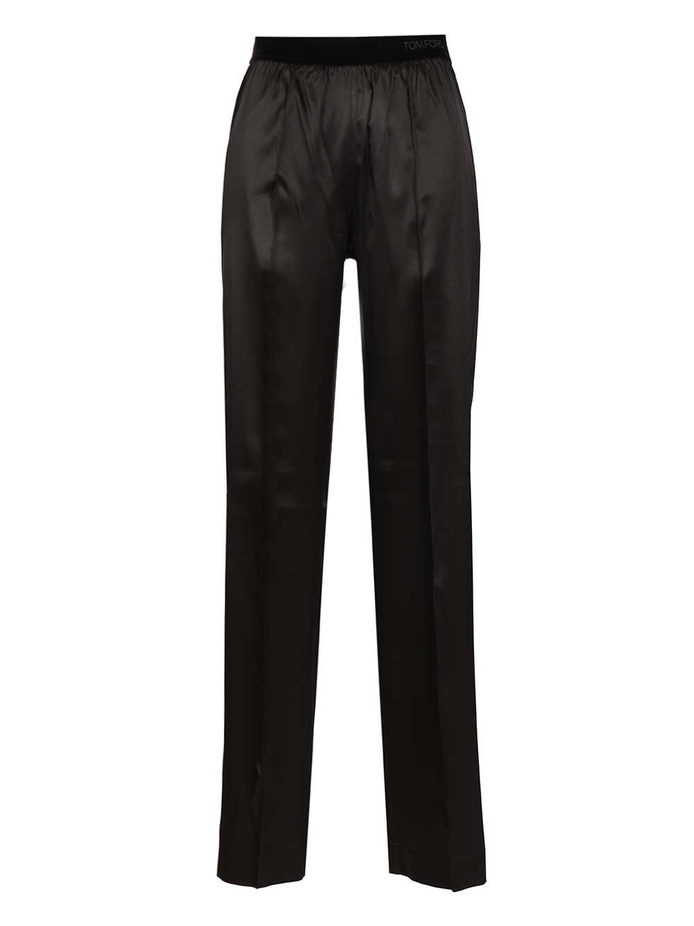 Tom Ford Stretch Silk Pants Trousers - Nero | 6958459e1e5b09924404ddc54e88111af086f036