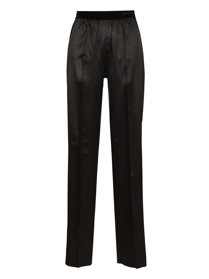 Tom Ford Stretch Silk Pants Trousers - Nero | 6958459e1e5b09924404ddc54e88111af086f036