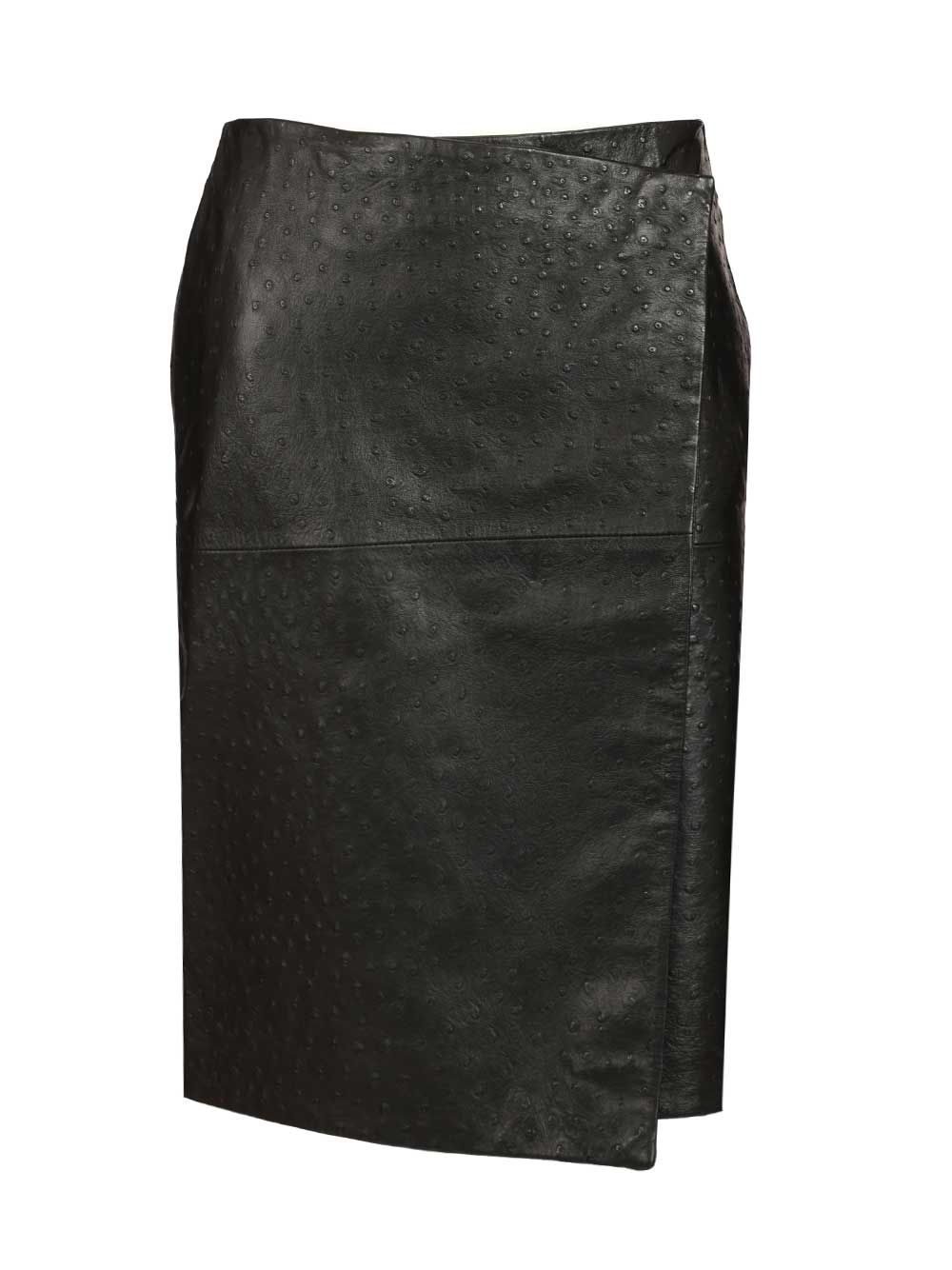Loulou De Saison Gora Leather Wrap Skirt Gonne - Nero | 1f2c063975254de8d624f3b7246501f924debcdc