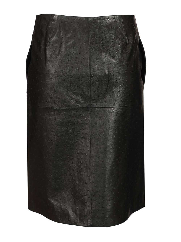 Loulou De Saison Gora Leather Wrap Skirt Gonne - Nero | 693d7174fd7ec7c684af4b6e9965eb804b5295da