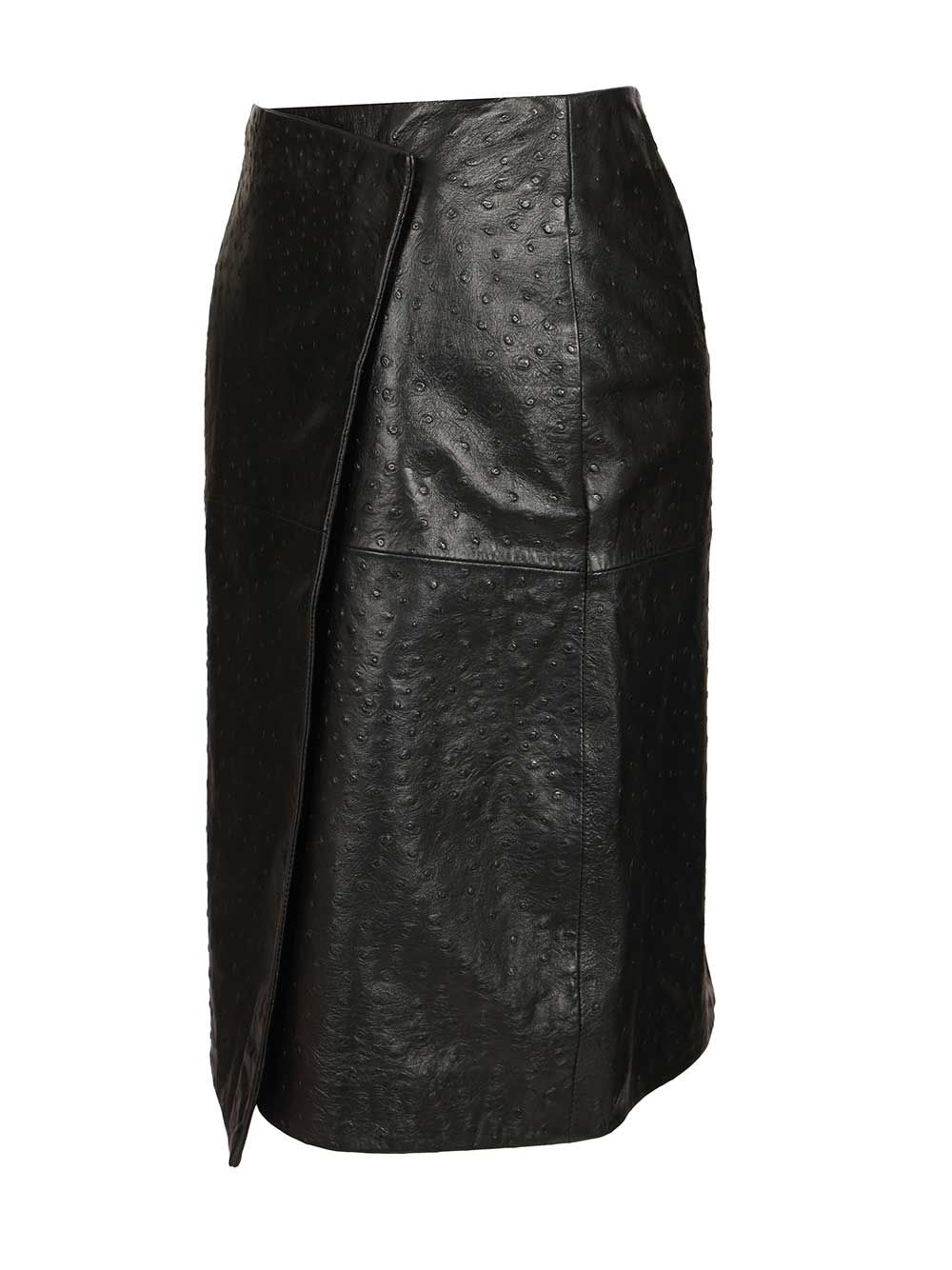 Loulou De Saison Gora Leather Wrap Skirt Gonne - Nero | 2a96ce3f9b895d8ac544d45daa6fc8203978cba2