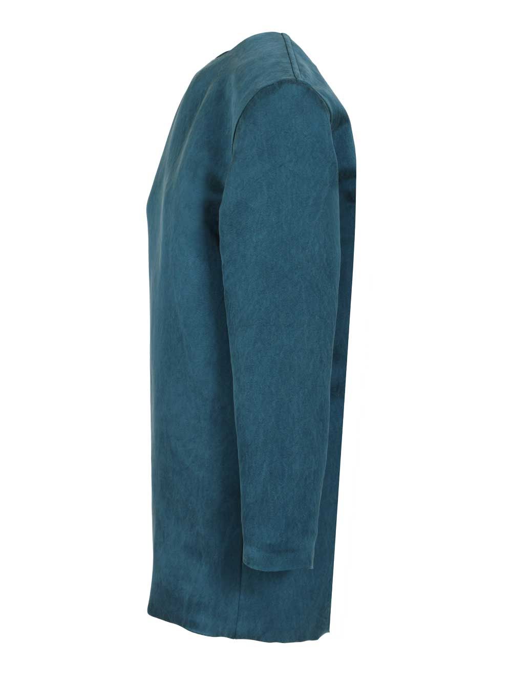 Saint Laurent Stonewashed Silk Satin Boxy Dress Abiti - Blu | c8a8eaeaa64372f635ee7d6600f0dcd538c7e09e