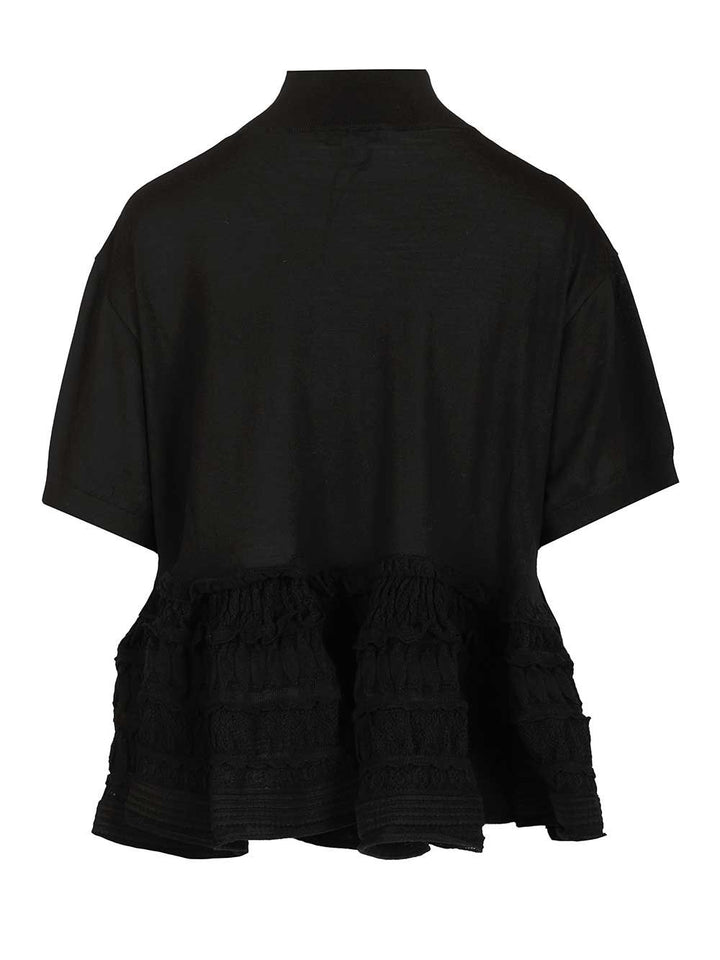 AlaÏA Cryoline Wool Top Knitwear - Nero | df2b3467e5b0df0da9a2524f0339bce4dd059708