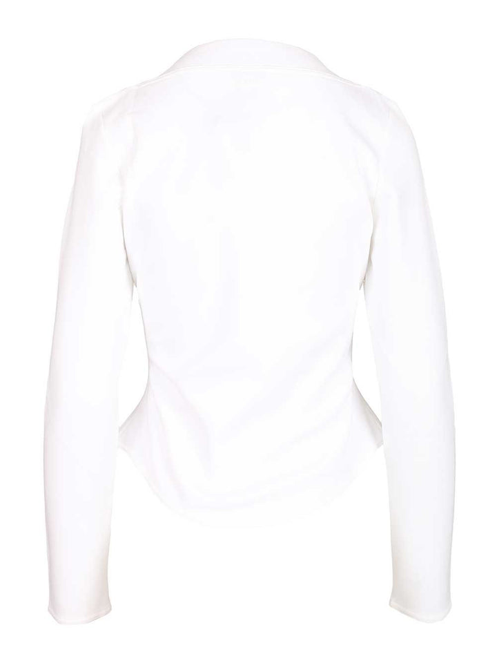 AlaÏA Long-Sleeved Cotton Jersey T-Shirt - Bianco | 8b8085252caf7b5e43cc1887166a65b891500161