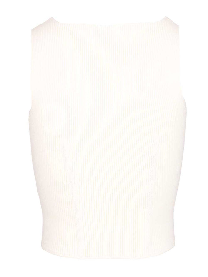 AlaÏA Corset Top Top - Bianco | ef553e68584be464248288f7bcef568708fd21e6