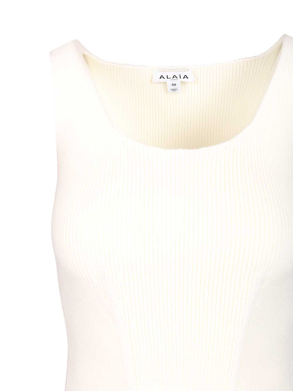 AlaÏA Corset Top Top - Bianco | 5a380a08cc4a698dc34976c3eb259fb113b1ad9a
