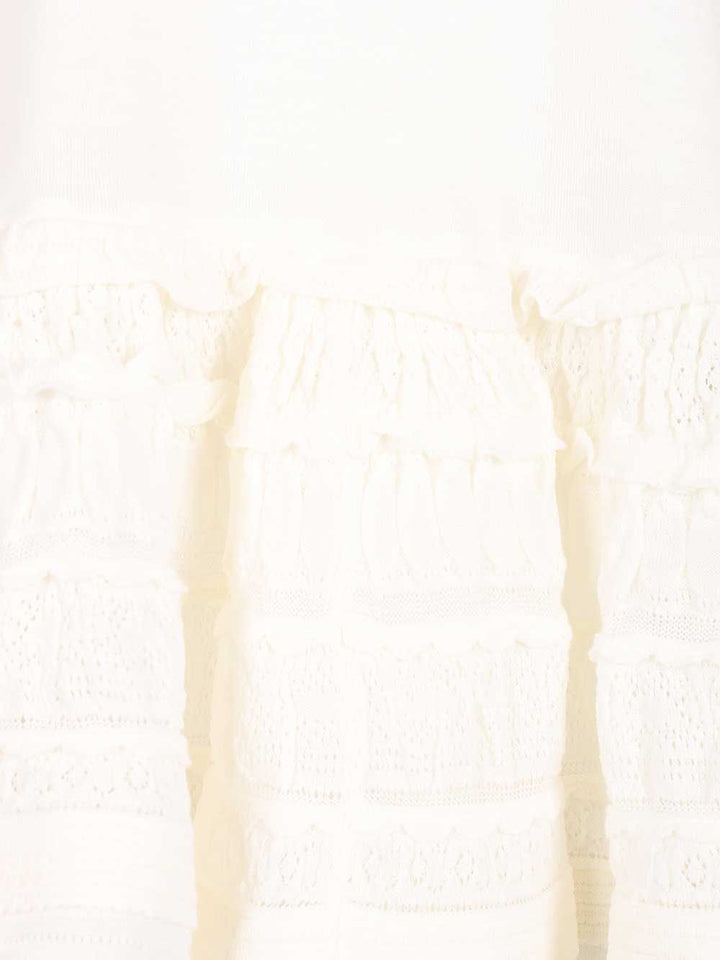 AlaÏA Cryoline Wool Top Knitwear - Bianco | f58c79f28fefaaa296070d5b033ef236d9c1918b