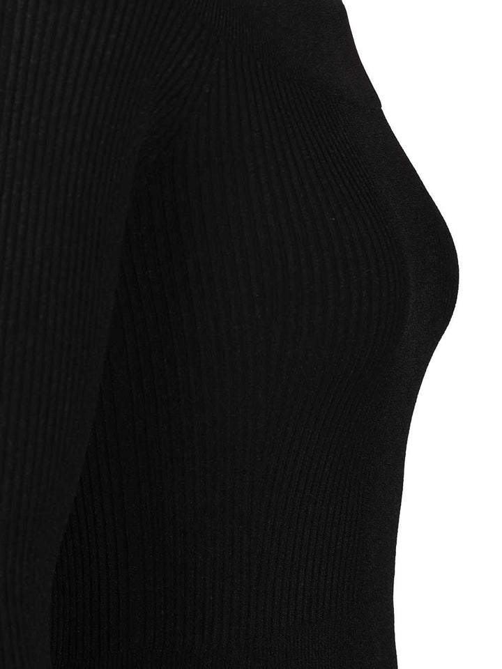 AlaÏA Ribbed Knit Bodysuit Top - Nero | 3ac036e24238b0eaa28a70044677c0a2f524d1e2