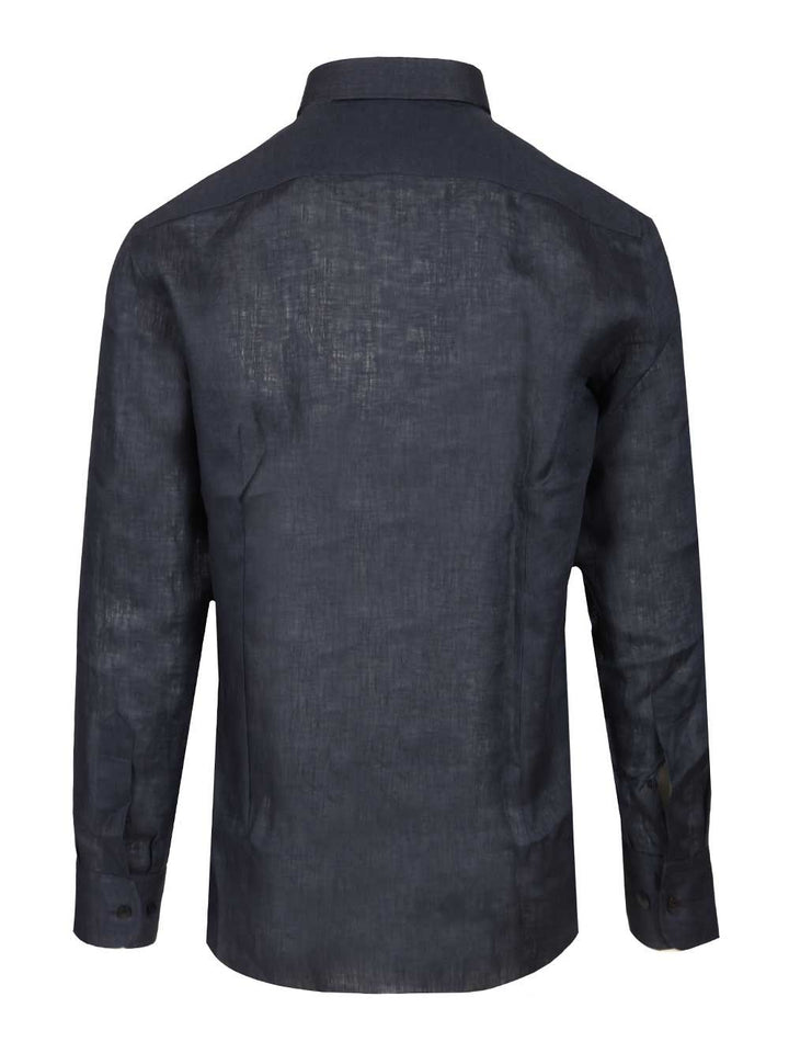 Etro Tailored Linen Shirt Shirts - Blu | 7a140f921653209c8c396c1f2d933ec44d0b0ae5