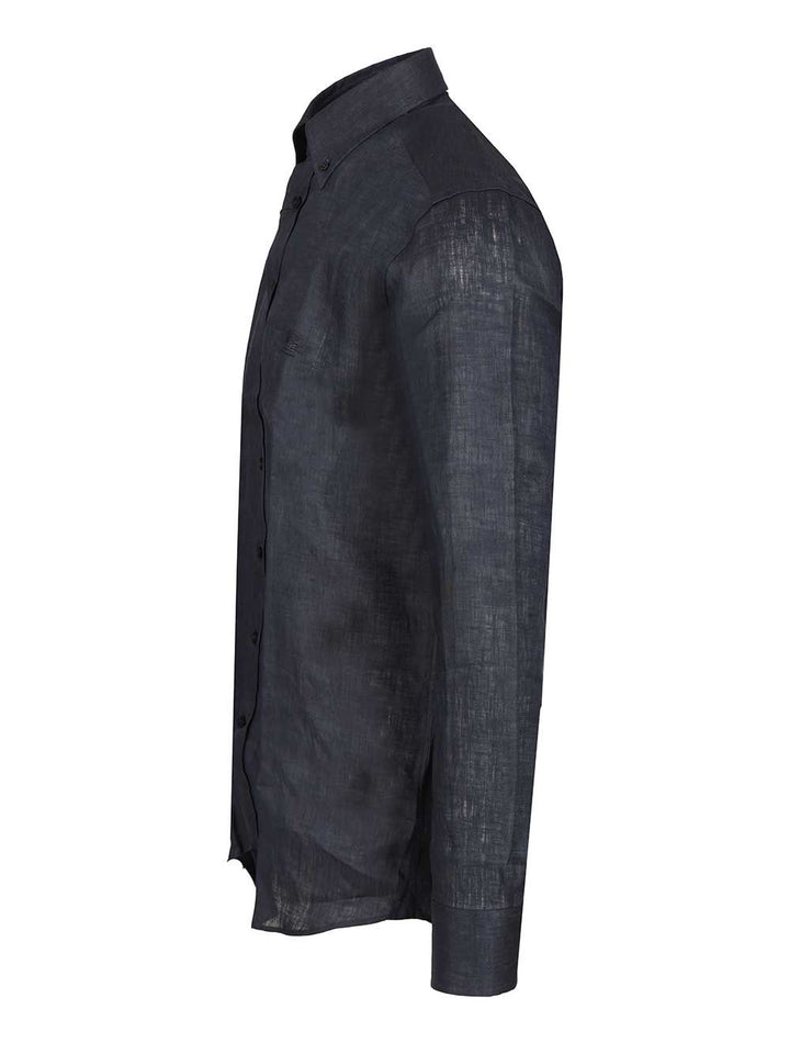 Etro Tailored Linen Shirt Shirts - Blu | 860006965f0b34cbc29d6f6ebcb791a7f146ff45