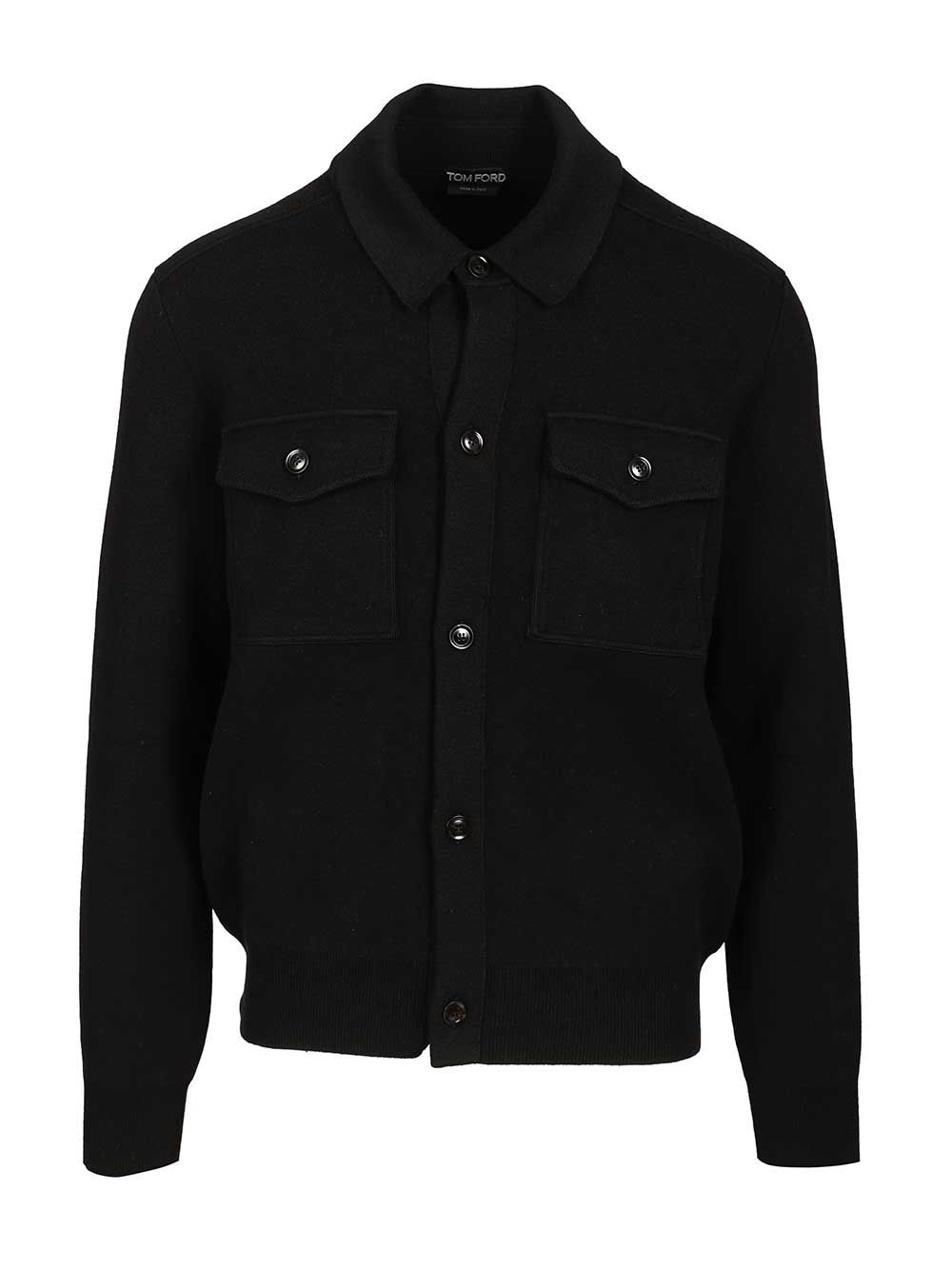 Tom Ford Wool And Cashmere Overshirt Knitwear - Nero | f7e5b8d453435c95cb404f50b7535703f0bf2ef3